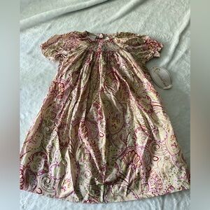New Smocked Giraffe Viva Le Fete Geometric Smocked Bishop Dress 2T NWT